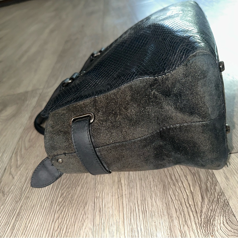 Coach Black Blake Carryall Satchel Python Embosse… - image 6